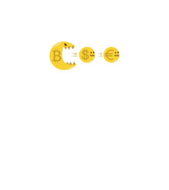 Bitcoin Pacman model negru pe tricou
