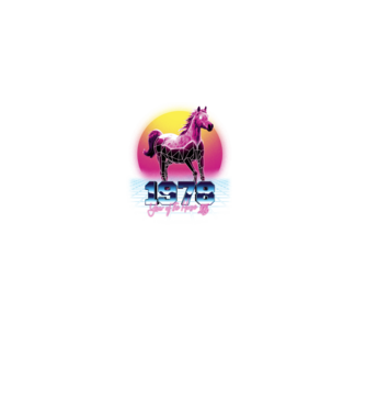 1978 Year of the Horse model negru pe tricou