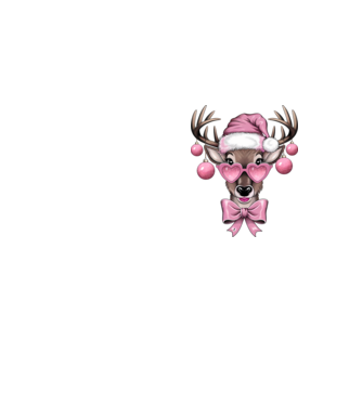 Pink Xmas Reindeer model galben neon pe tricou