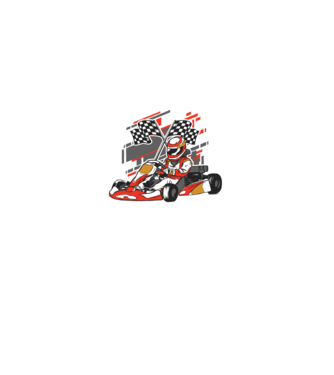 Gokart model negru pe tricou
