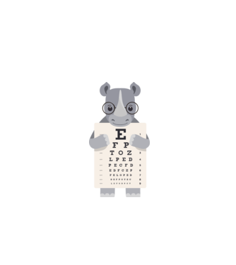 Examen oftalmologie rinocer model gri pe tricou