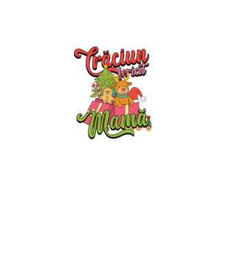 CRĂCIUN FERICIT MAMĂ model negru pe tricou