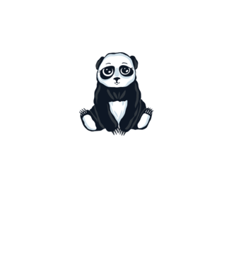 Panda drăguț model turcoaz pe tricou
