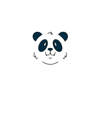 Cap de panda model roz deschis pe tricou