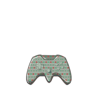 Controler Gamer Crăciun model alb pe tricou