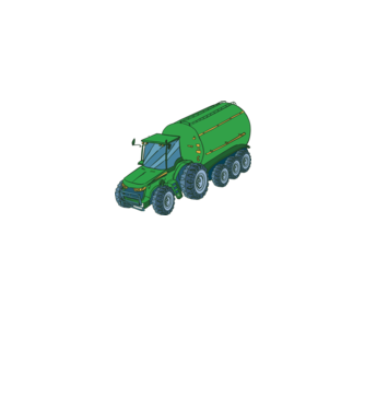 Tractor de recoltare model gri pe tricou