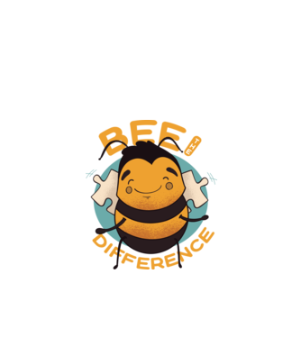 Bee the Difference - Fii tu însuți diferența model negru pe tricou