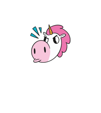 Unicorn supărat model gri pe tricou