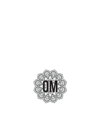 OM Mandala model negru pe tricou