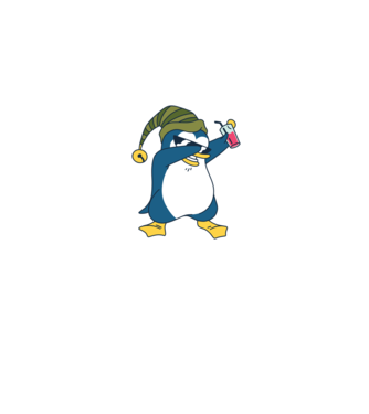 Pinguin DAB model albastru jeanși pe tricou