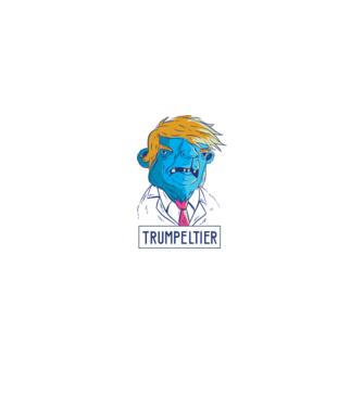Trumpeltier monstru Trump model alb pe tricou
