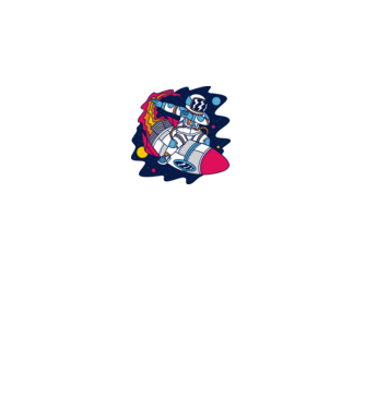 Astronaut DAB model alb pe tricou