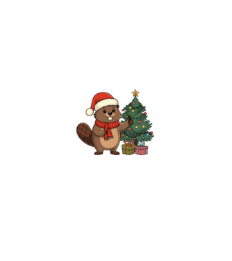 Bober Kurwa Christmas 2 model gri pe tricou