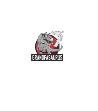 Grandpasaurus T-rex model negru pe tricou