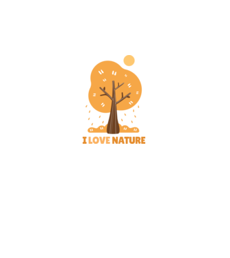 I Love Nature model negru pe tricou