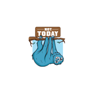 Not today Leneș model alb pe tricou