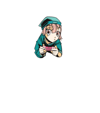 Anime fată Gamer model albastru deschis pe tricou