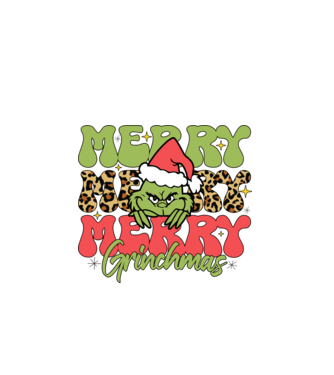 Merry Grinchmas model alb pe tricou