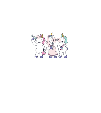 Unicorn Mireasă Petrecerea burlăcițelor model alb pe tricou
