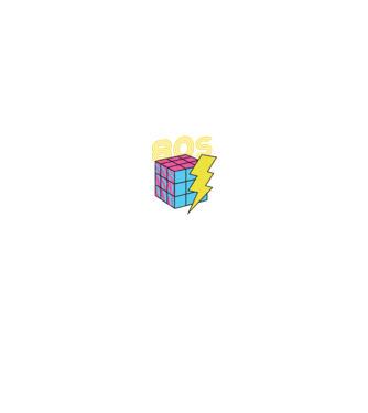 I love the 80s Cub Rubik model negru pe tricou