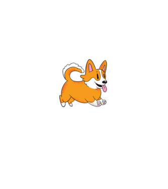 Tată de Corgi model negru pe tricou