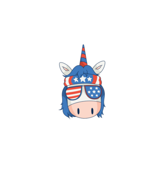 SUA unicorn model negru pe tricou