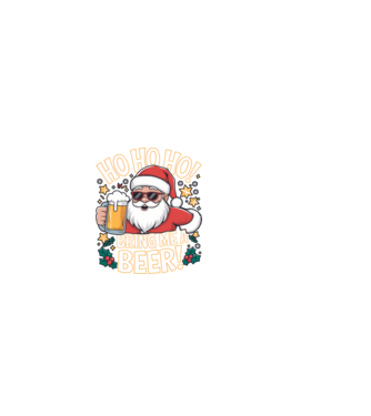 HO HO HO bring me a BEER santa Negru model negru pe tricou