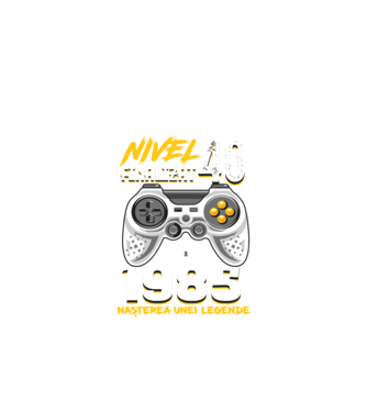 Nivel Finalizat 40 1985 model negru pe tricou