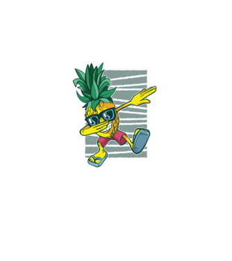 Ananas DAB dans model albastru deschis pe tricou