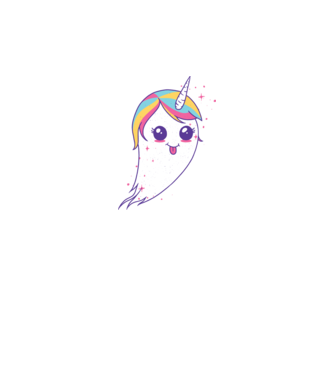 Unicorn Fantoma model alb pe tricou