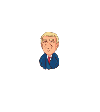 Donald Trump model negru pe tricou