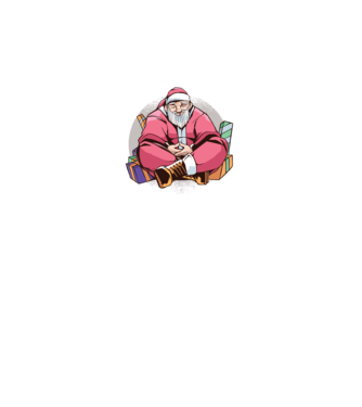 Santa Meditație model gri/negru pe tricou