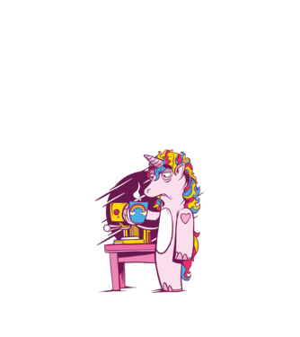 Unicorn Cafea model nisipiu pe tricou