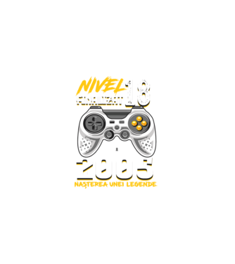 Nivel Finalizat 18  2005 model negru pe tricou