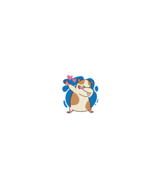 Hamster DAB model gri pe tricou