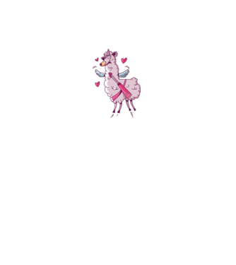 'Dragoste Llama pentru Valentine''s Day' model alb pe tricou