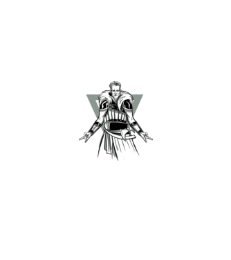 Războinic Viking model negru pe tricou