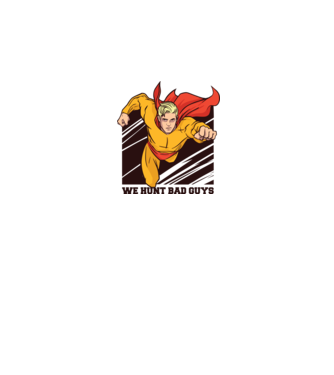 Supererou model alb pe tricou