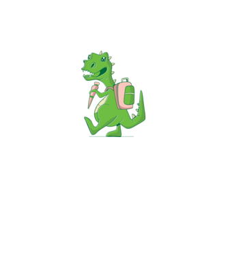 Elev Dino model negru pe tricou