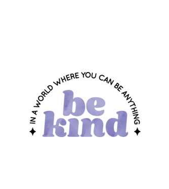 Be kind model alb pe tricou