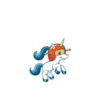 Unicorn Astronaut model negru pe tricou