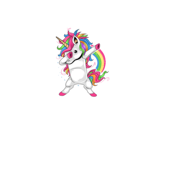 Unicorn Dab model mov pe tricou