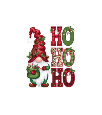 HOHOHO Gnome model alb pe tricou