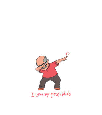 Îl iubesc pe bunicul meu model nisipiu pe tricou