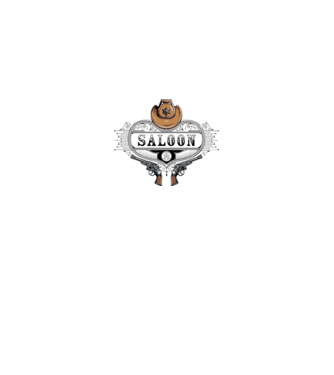 Cowboy saloon western model gri pe tricou
