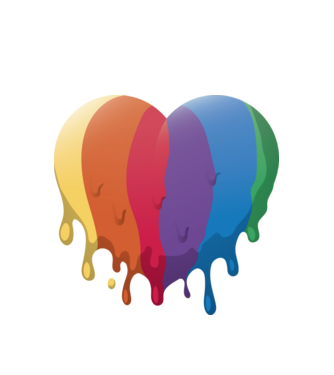 LGBTQ Inimă model alb pe tricou