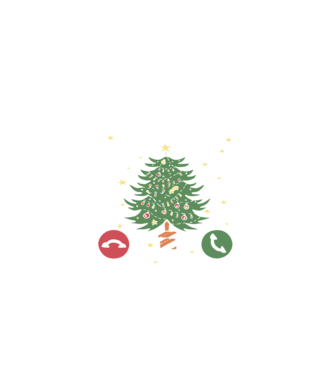 Christmas is calling model negru pe tricou