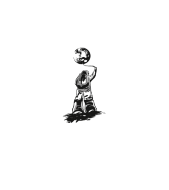 Astronaut Lună model negru pe tricou