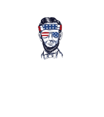 Lincoln USA model gri pe tricou