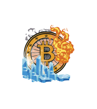 Logo Bitcoin model alb pe tricou